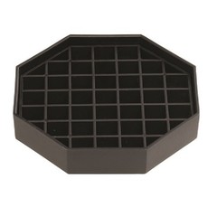 rattleware Drip Tray 4″x4″x1″ Black Polymer Removable Grate Easy-to-Clean Tray