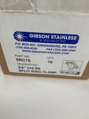 Gibson Stainless & Specialty SRC75 3/4″ 316 SS Split Ring Clamp QTY. 1