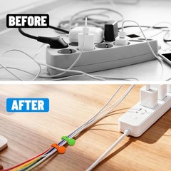 Silicone Magnetic Cable Ties Reusable Cord Organizer Twist Ties Silicone Cord…