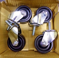 4PK 3″ Light-Duty Swivel Stem Caster, 210 lb. Load Rating DCIB03041S-S30 (RC)