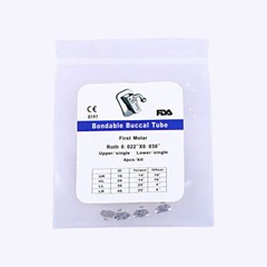 12 Size Dental Orthodontic Bondable Roth/MBT/Edgewise 022 018 Slot 1st/2nd Molar