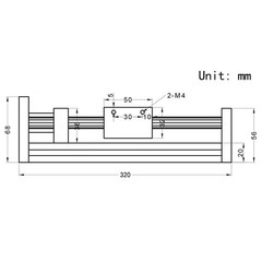 200mm Effective Travel Length Double Optical Axis Guide Ballscrew SFU1605 2 rod