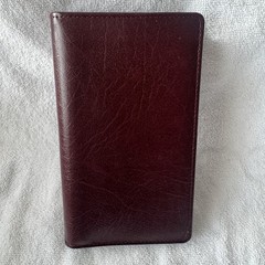 Day Timer Brown Leather Senior Pocket Planner Wallet Checkbook Organizer 4″ x 7″