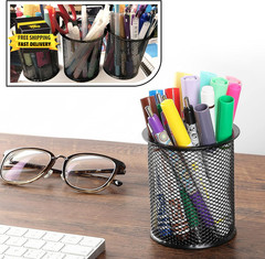 – Mesh Pen Holder, 3Pcs, Pen Holder, Pencil Cup Holder | Black Pen Holder, Pen C