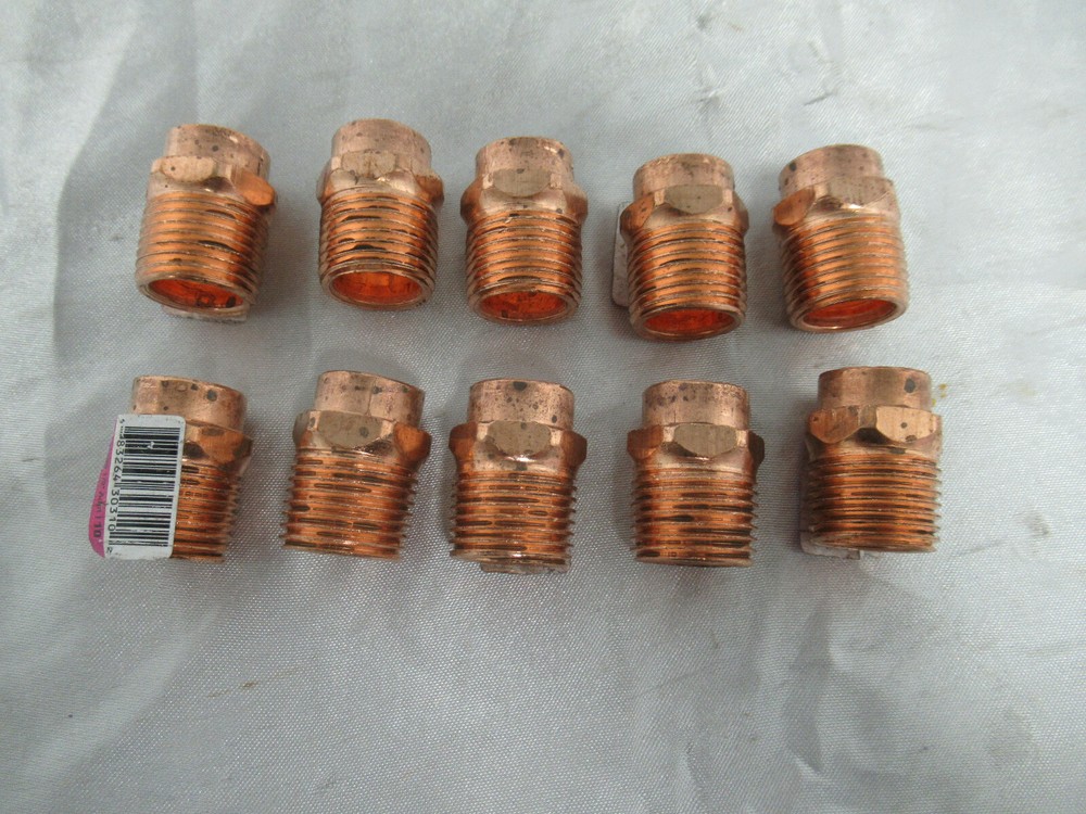 10pk Everbilt 187 399 CxMNPT 1/2″ Copper Male Adapter 683264303102