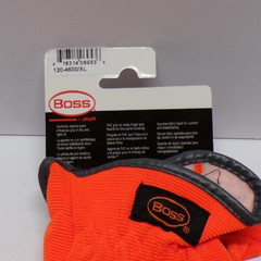 Lot of 2 Boss Flexible Work Gloves Synthetic Leather Palm 120-4600/XL