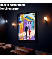 24×36 Inch LED Poster Frame with Dimmer, Backlit Light Box Display Posters & Art