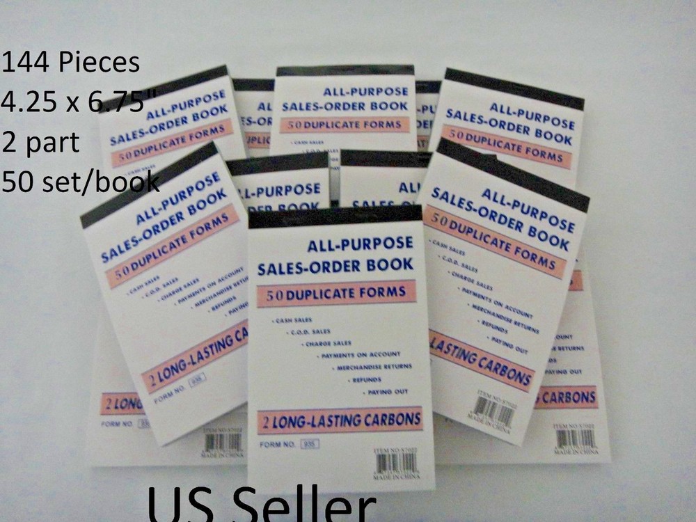 Lot of 144 Sales Order Book Receipt 50 Duplicate Forms Carbon US Seller