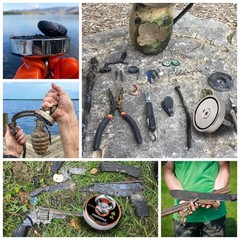 FINDMAG 1000 LBS Pulling Force Magnet Fishing Kit Fishing Magnets with Rope, Pre