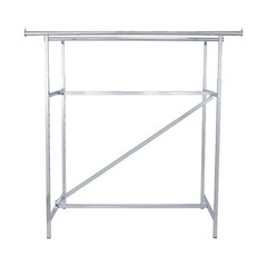 Clothing Rack Double Rail Bar Retail Clothes Salesman Garmet 300 LBS