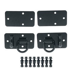 2 Pack Tractor Bucket Hooks with Tie down Ring, Grade 70 Forged Steel Black