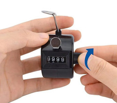 4 Digit Mechanical Tally Counter Handheld Clicker Golf Soccer Counting Tool
