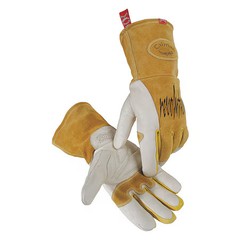 Caiman 1810-7 1810 Welding Gloves, Gauntlet Cuff, Keystone Thumb, Premium