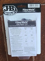 J-B Weld FiberWeld 2″ Pipe Repair Cast -Water Activated Fiberglass Wrap- #38260