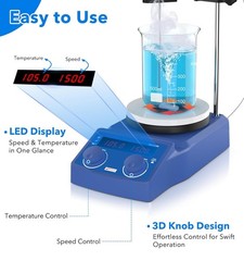 5 Inch Magnetic Stirrer Hotplate 100-1500RPM with Temp Probe Sensor Lab Stirrer