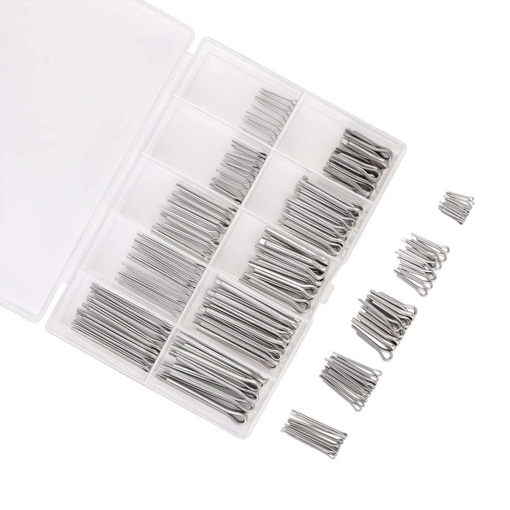 150 Pcs Automotive Cotter Pin 304 Stainless Steel Cotter Pins Assortment Kit….