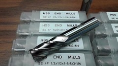 20pcs 1/2″ 4 Flute S/E Premium M2 HSS end mills,center-cutting#1009F-New