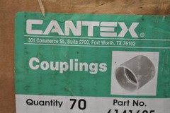Lot of 70 Cantex PVC Electrical Conduit Couplings 1″ Gray 6141625 E940F