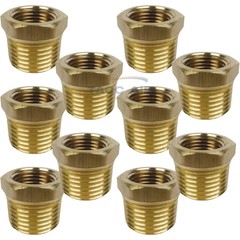 10 PC 1/2″ Male x 3/8″ Female Hex Reducer Bushing Adapter Pipe Reducing Fitting