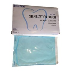 Britedent 12″ x 19″ Self-Sealing Sterilization Pouch, 200/Box