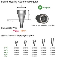 US Hiossen Dental Straight Locator Healing Cap Abutment Regular Mini ET Platform