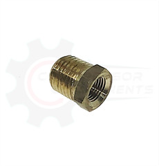 1/4″ MNPT x 1/8″ FNPT Brass Reducer Bushing Adapter / Pipe Reducer Hex Fitting