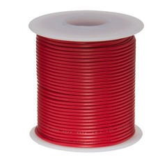 24 AWG Gauge Solid Hook Up Wire Red 100 ft 0.0201″ UL1007 300 Volts