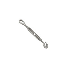 3/4 Inch x 6 Inch HOOK EYE Turnbuckle Galvanized Drop Forged Steel Marine Boat