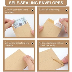 120-Pack Money Envelopes for Banks, Cash, Coins, and Budgeting, 3.5 x 6.5 In New