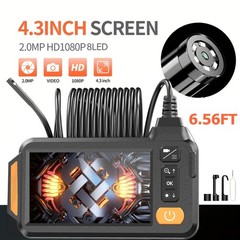 Dual Lens Endoscope Camera with Light 1080P HD Borescope, IP67 Waterproof Camera