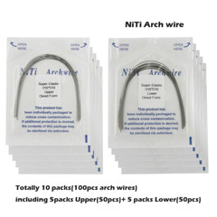 100PCS Arch Wire Orthodontic Niti Natural Ovoid Form Arches Round Rectangular