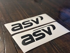 ASV Logo 12” (Set Of 2) Decal Kit Skid Steer Replacement Stickers – Vinyl Black