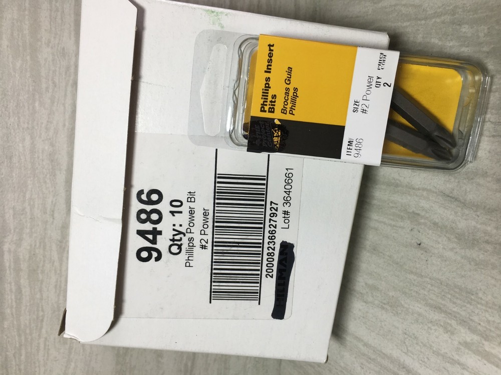 2PKS Phillips Insert Bits 2PCS per PK 4 PCS TOTAL