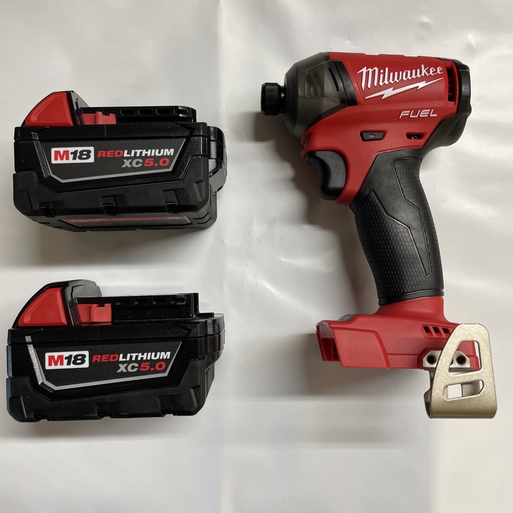 Milwaukee 2760-20 M18 Fuel Lithium 1/4 Surge Impact w/ 2-5 Amp Batteries New