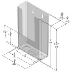Clear Acrylic 4″ x 9″ Wall Mount Brochure Holder with Rounded Corners