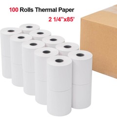 100 Rolls 2-1/4″ x 85′ Thermal Credit Card Cash Register POS Receipt Paper