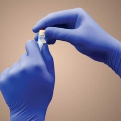 Clean Safety SuperB Blue Nitrile Exam Gloves, Powder Free, 4 Mil, Sizes M-XL