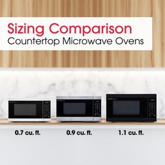 Sharp Compact Countertop Microwave Oven Removable 10 Carousel Turntable 700
