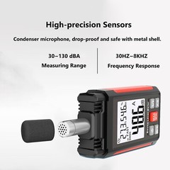 Sound Level Meter – Portable Noise Decibel Meter 30-130dBA with A Weighted