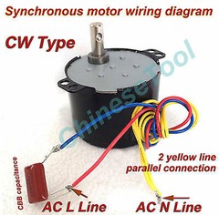 US Stock Synchronous Motor 50KTYZ AC 110V 120V 50/60Hz 1 2.5 100 rpm/m CW/CCW 6W