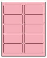 4″ x 2″ Pastel Pink Labels (GL2040PP) 10-UP (8.5″ x 11″) – Box of 100 Sheets