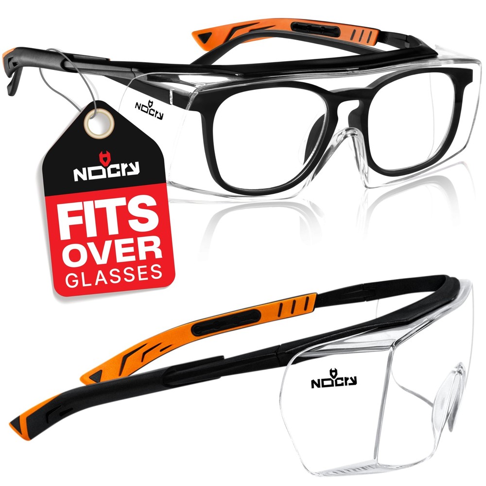 NoCry Safety Glasses Over Eyeglasses for Men and Women with Anti Scratch Lens…
