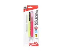 Pentel Twist-Erase III Mechanical Pencil, (0.7mm), 2 Pack, Multicolor
