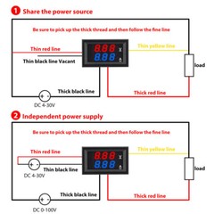 5pcs LED Digital Voltmeter Ammeter Dual Volt Amp Meter Voltage Gauge DC 100V 10A