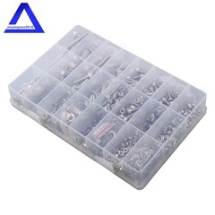 1220PCS M3 M4 M5 M6 Metric Screws Assortment Kit, Hex Socket Head Cap Bolts Nuts