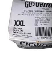 AMMEX Gloveworks GWBEN49100 Black Nitrile Gloves 6 Mil (Size-2XL)