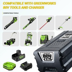 2-PACK 8.0Ah Li-ion Battery 80 Volt GWL1840 for GBA80600 GBA80400 GBA80200 Tools