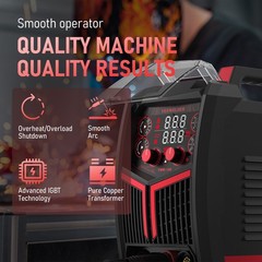 Multiprocess MIG Welder, Synergic Control, 160Amp 110/220V Welding machine