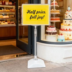 Adjustable Vertical Display Rack A4 Clear Sign Holder Store Advertise Easy Setup