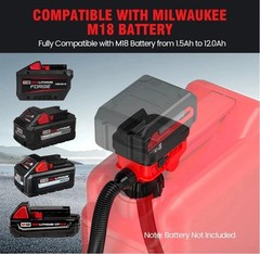 Fuel Transfer Pump for Milwaukee M18 Battery (Not Included) – Cordless 3.7 GPM